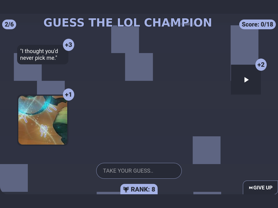 league of legends quiz game screenshot